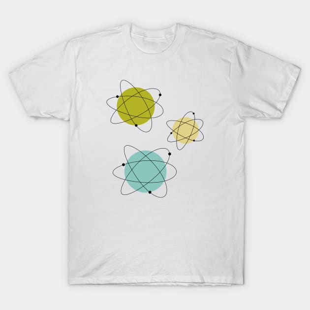 Solar System Mid Century Modern Atomic Age T-Shirt by OrchardBerry